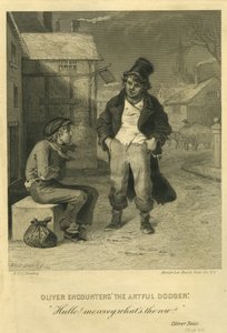 オリバーとの出会い「The Artful Dodger」 作： Felix Octavius Carr Darley